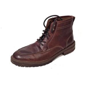 Johnston & Murphy Barrett Moc Toe Boot lace up leather men's shoes 8.5 M